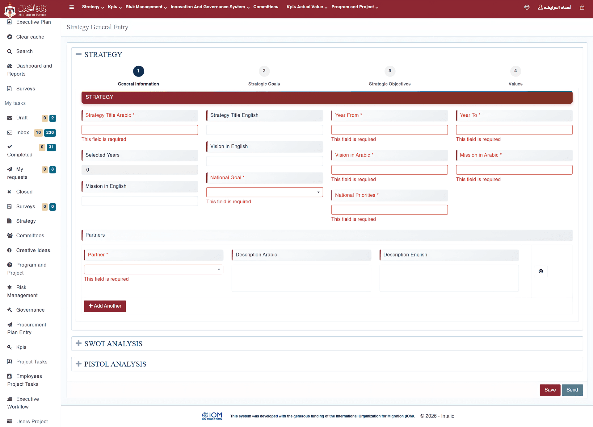 Strategy Management Platform for the Ministry of Justice